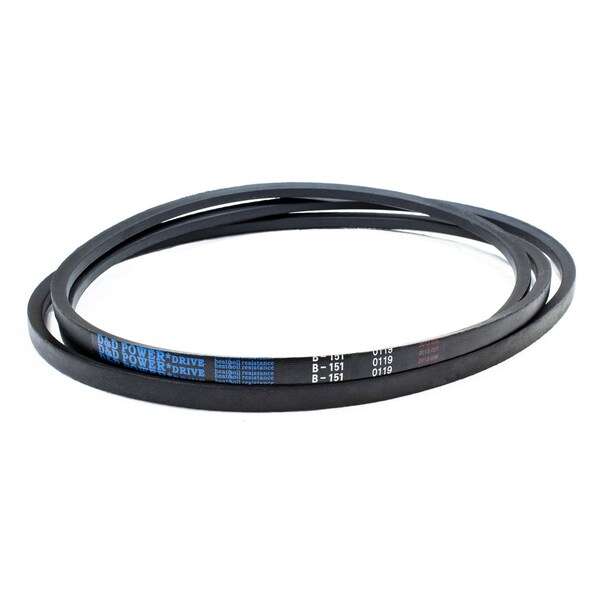 D&D B151 Classical V-Belt, 154 in Outside Length, 21/32 in Top Width, 1 Ribs B151 - main